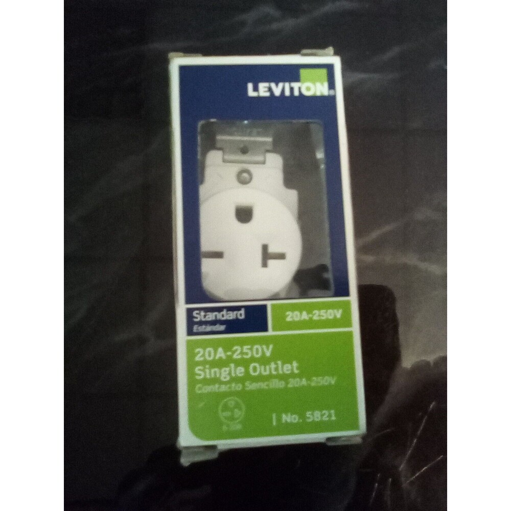NEW NIB Leviton 107-05821-WSP 20-Amp 250-Volt Single Electrical Power Outlet